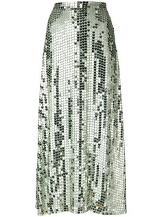 расклешенная юбка-миди с металлическим отблеском Temperley London