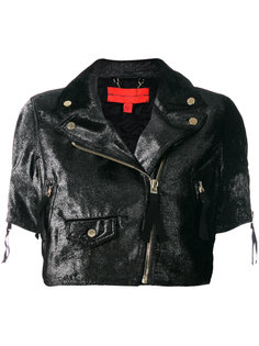 укороченная бархатная байкерская куртка Hilfiger Collection