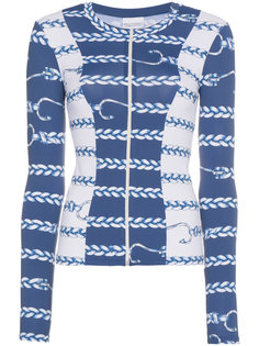 nautical rope print sports style jacket  Belusso