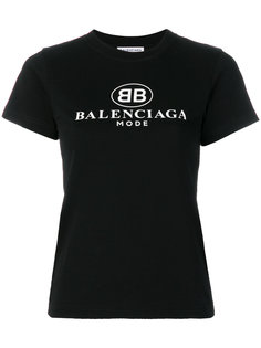 полуприталенная футболка BB Balenciaga