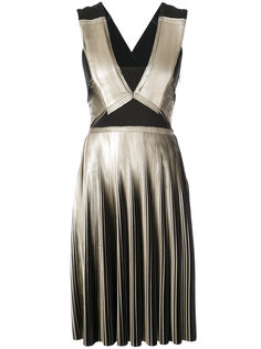 плиссированное платье металлик  Yigal Azrouel