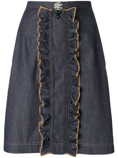 джинсовая юбка с оборками Nº21