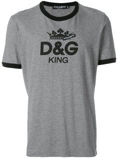 футболка с логотипом King Dolce & Gabbana
