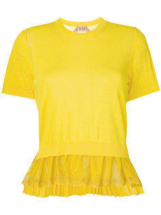 трикотажный топ с многослойным подолом Nº21