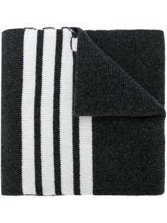 шарф в рубчик с полосками  Thom Browne