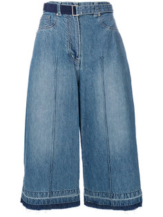 джинсовые кюлоты  с завышенной талией Sacai