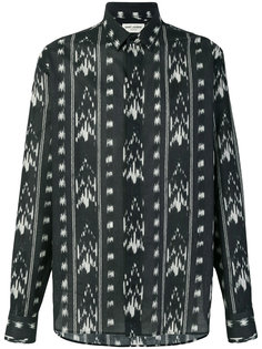 рубашка с абстрактным узором Saint Laurent