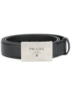 ремень с пряжкой с логотипом Prada