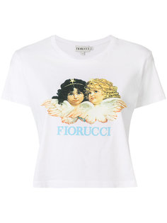 укороченная футболка с принтом логотипа Fiorucci