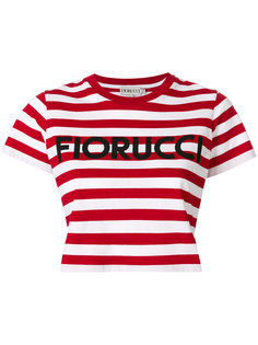 полосатая укороченная футболка  Fiorucci