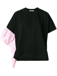 топ с контрастными оборками MSGM