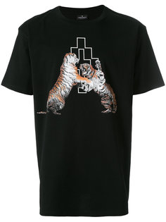 футболка с двумя тиграми Marcelo Burlon County Of Milan