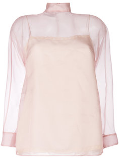 прозрачная блузка Prada