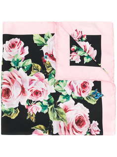 платок с принтом роз Dolce & Gabbana