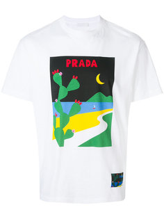 футболка с принтом Prada
