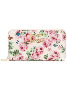 кошелек с принтом роз Dolce & Gabbana