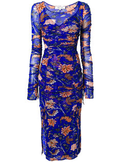 сетчатое платье с присборенной отделкой Dvf Diane Von Furstenberg