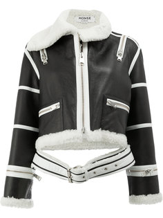 shearling zip trim jacket Monse