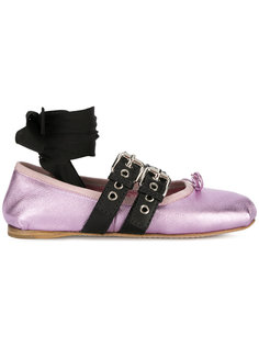 strappy ballerina flats Miu Miu
