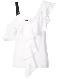 асимметричная блузка с оборкой  Proenza Schouler