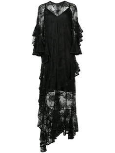 полупрозрачное платье с отделкой  Ellery