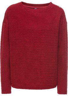 Пуловер  покроя оверсайз (темно-красный) Bonprix