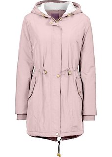 Куртка-парка с подкладкой из плюшевого флиса (нежно-розовый) Bonprix