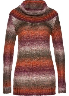 Пуловер удлиненного покроя (оранжевый) Bonprix