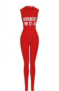 Облегающий однотонный комбинезон с логотипом бренда Givenchy