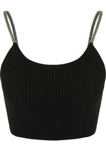 Вязаный кроп-топ с металлизированной отделкой Alexander Wang