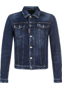 Джинсовая куртка с потертостями Dsquared2