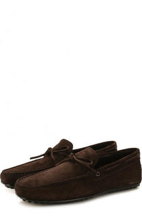Замшевые мокасины на шнуровке Tod’s