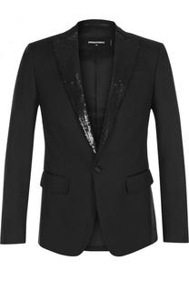 Вечерний пиджак из смеси шерсти и шелка Dsquared2