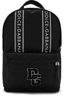 Текстильный рюкзак с логотипом бренда Dolce &amp; Gabbana