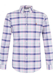 Хлопковая рубашка с воротником button down Polo Ralph Lauren