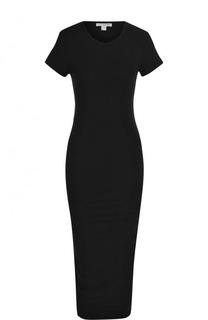 Приталенное платье-миди с драпировкой James Perse