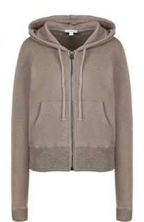 Хлопковый однотонный кардиган с капюшоном James Perse