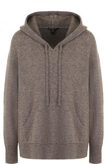 Однотонный кашемировый пуловер с капюшоном James Perse