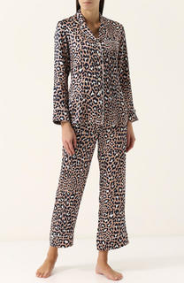 Шелковая пижама с леопардовым принтом Olivia Von Halle