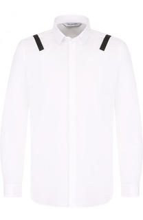 Хлопковая рубашка с контрастной отделкой Neil Barrett