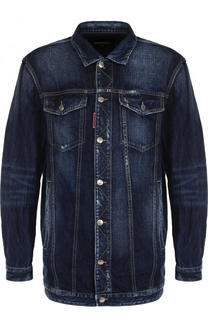 Удлиненная джинсовая куртка на пуговицах Dsquared2