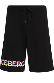 Хлопковые шорты свободного кроя Iceberg