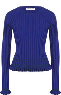 Приталенный пуловер фактурной вязки с круглым вырезом Altuzarra