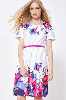 Прилегающее платье с цветочным принтом JN
