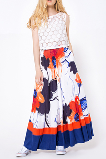 Длинная юбка с цветочным рисунком JN