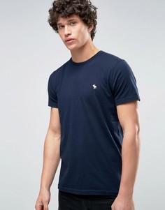 Темно-синяя узкая футболка Abercrombie & Fitch Core - Темно-синий