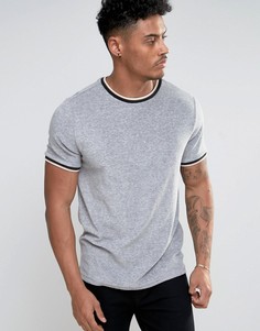 Серая футболка из махровой ткани River Island - Серый