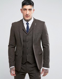 Пиджак скинни Rudie Wool - Коричневый