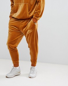 Золотистые велюровые джоггеры Nike AH3388-722 - Золотой