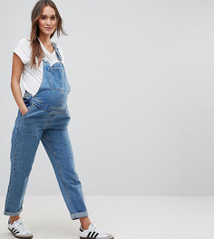 Выбеленный джинсовый комбинезон ASOS MATERNITY - Синий